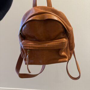 Madewell Womens  The Lorimer Mini Backpack English Saddle Leather